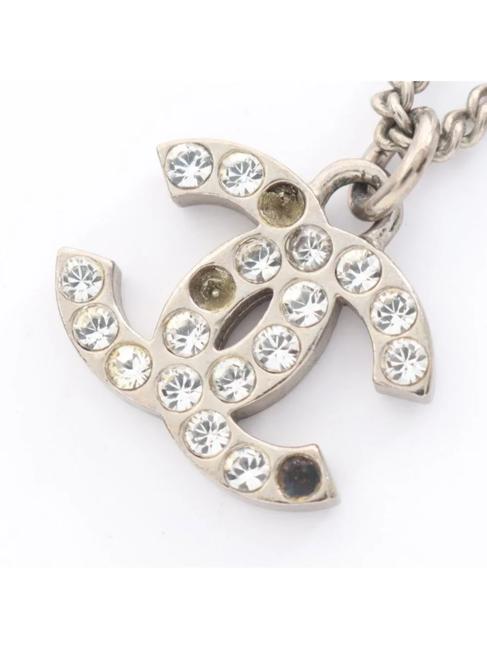 Chanel Necklace CC Logo Stainless Steel